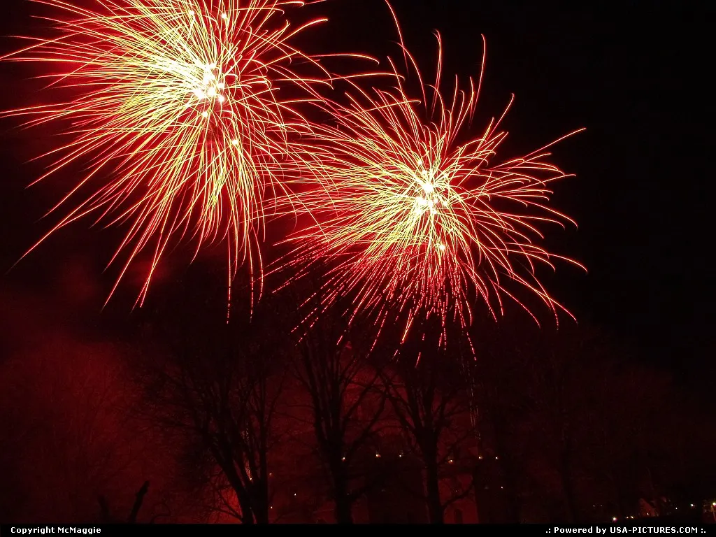 Capitol Building, Colonial Williamsburg, Williamsburg, Virginia, fireworks, Grand Illum...