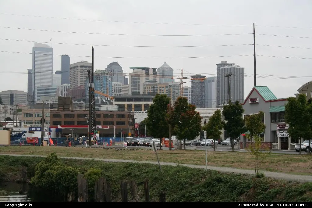 Downtown skyscrapers from Lake Union