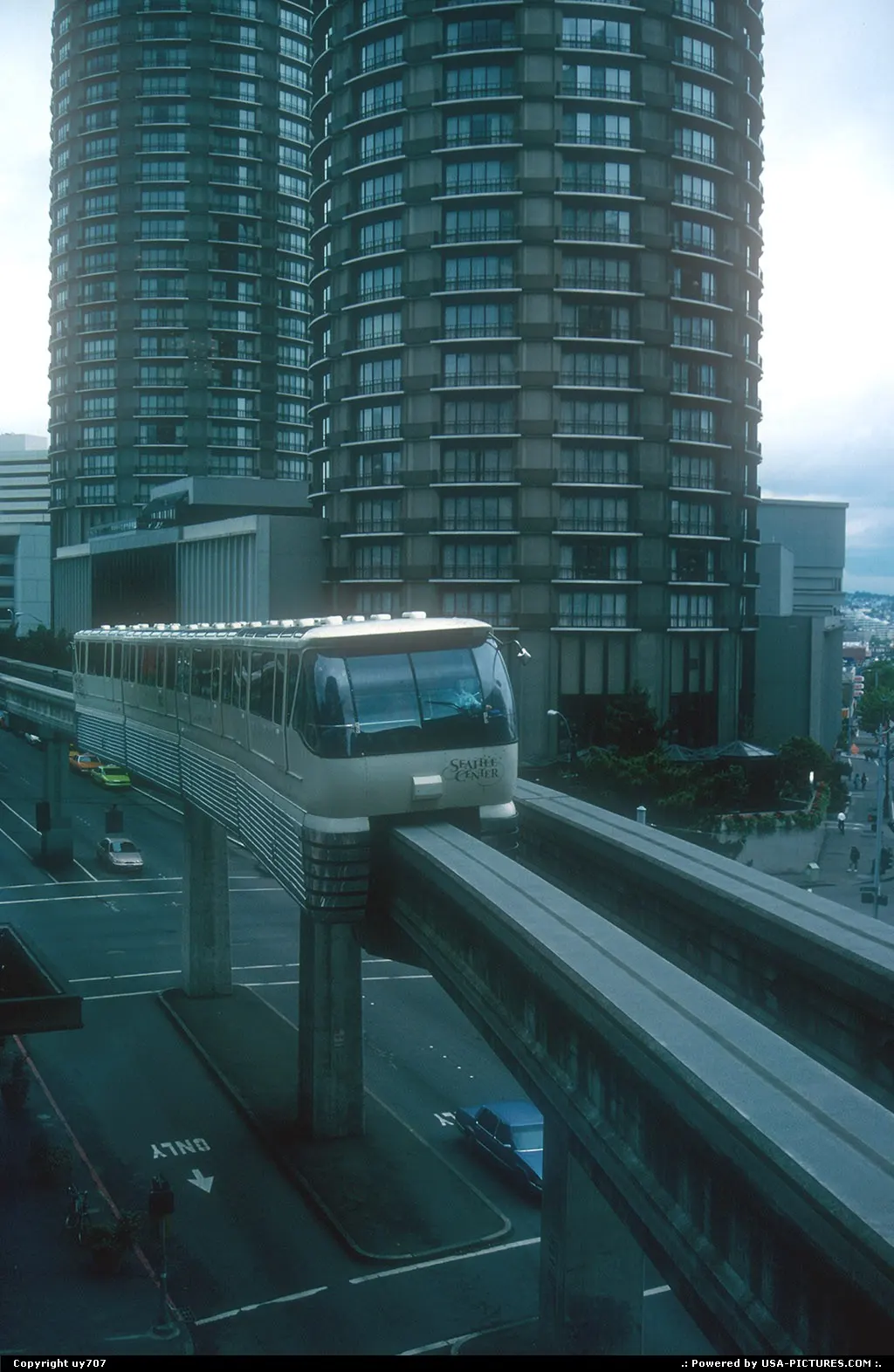 The Monorail linking downtown Seattle with the Space Needle, one of the city's top land...