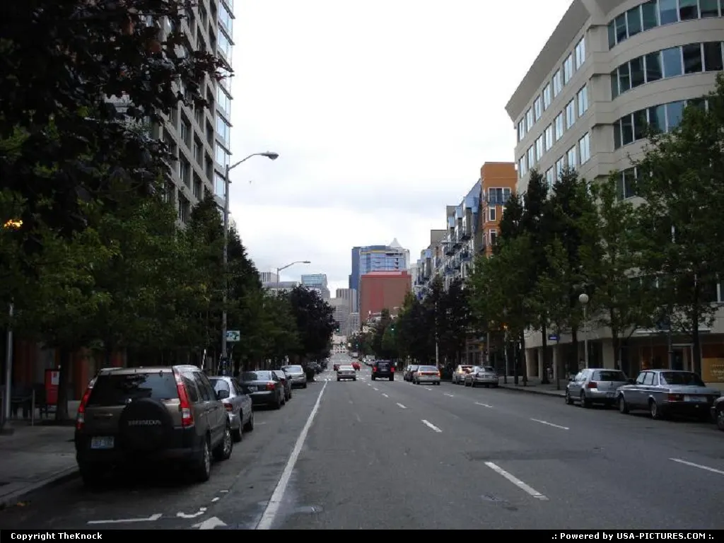 Belltown Street A wide, oneway street in Belltown