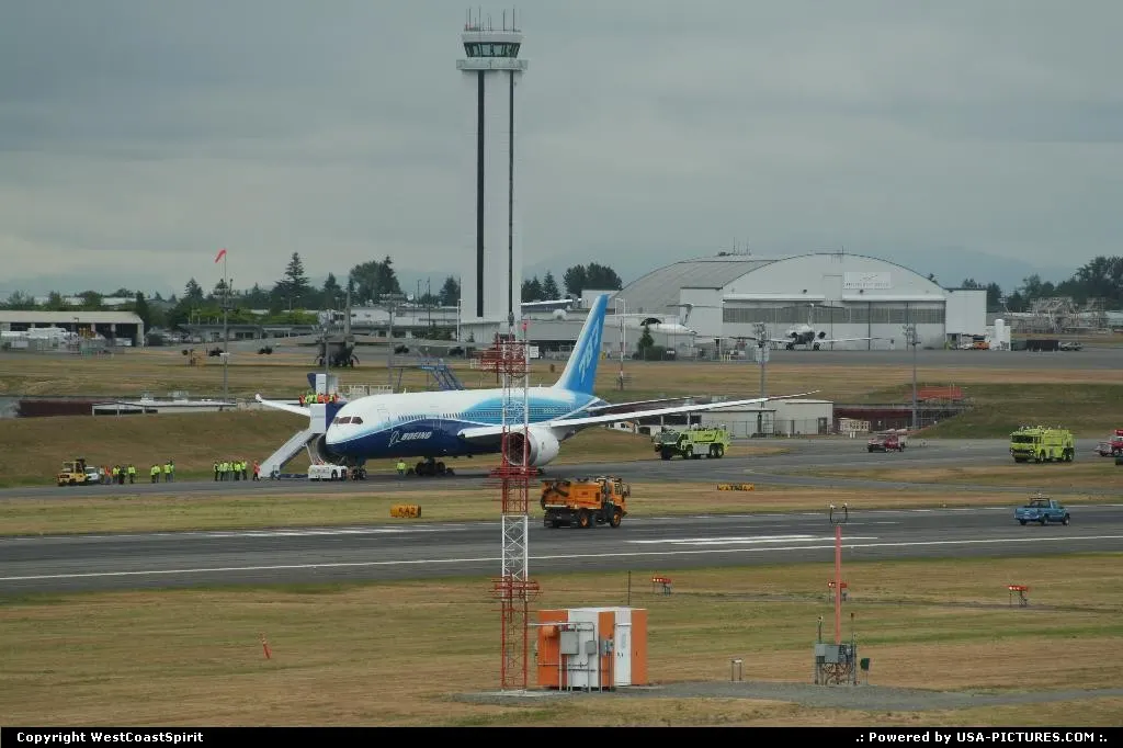 Brakes cooling for the 787 prototype, aka ZA001 registered N787BA.