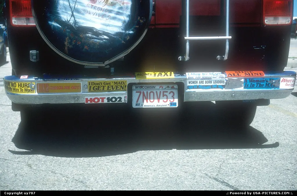 Coming along with quite a few bumper-stickers, another US born institution.