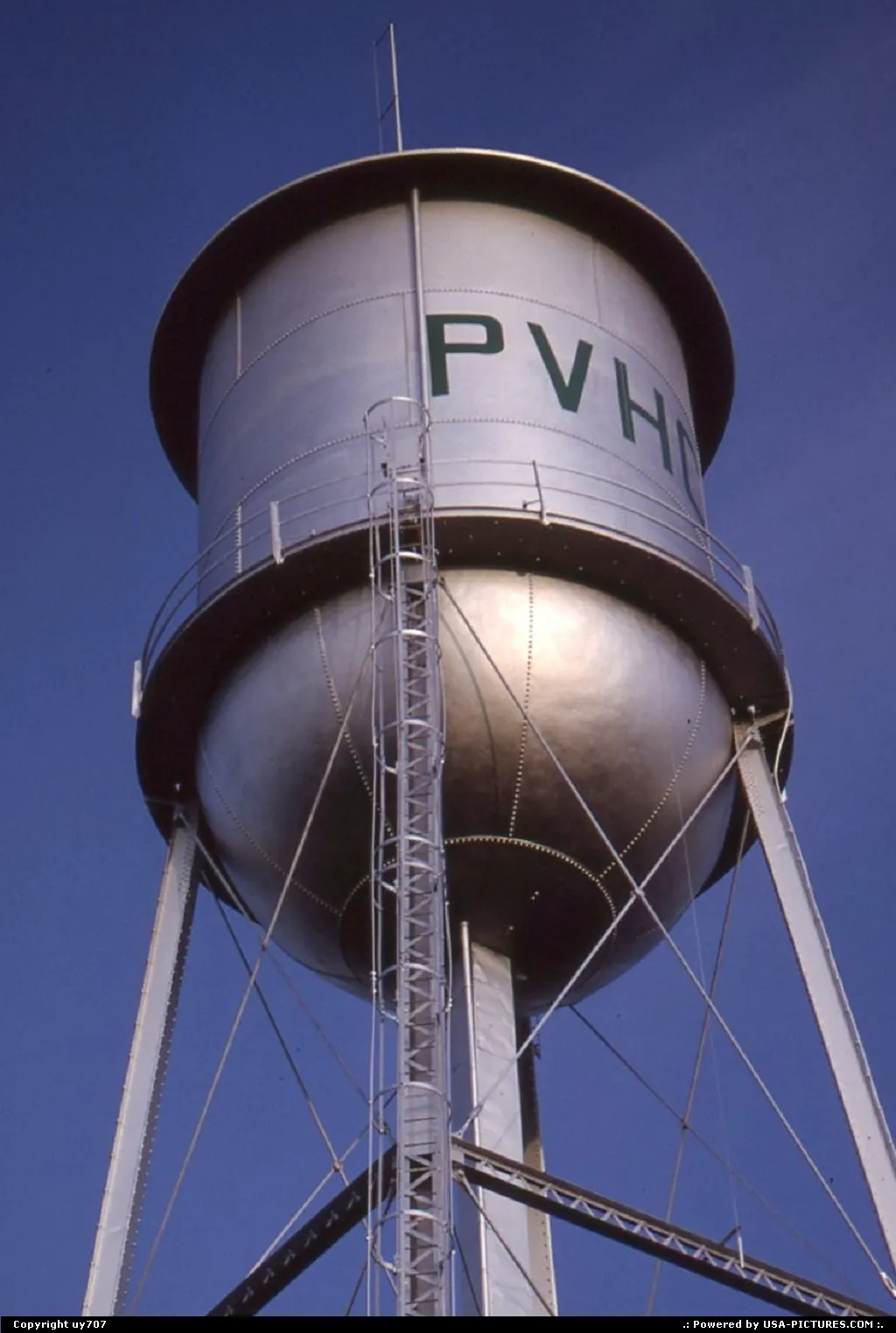 Around Oshkosh, a water tank resting on iron made pilars
