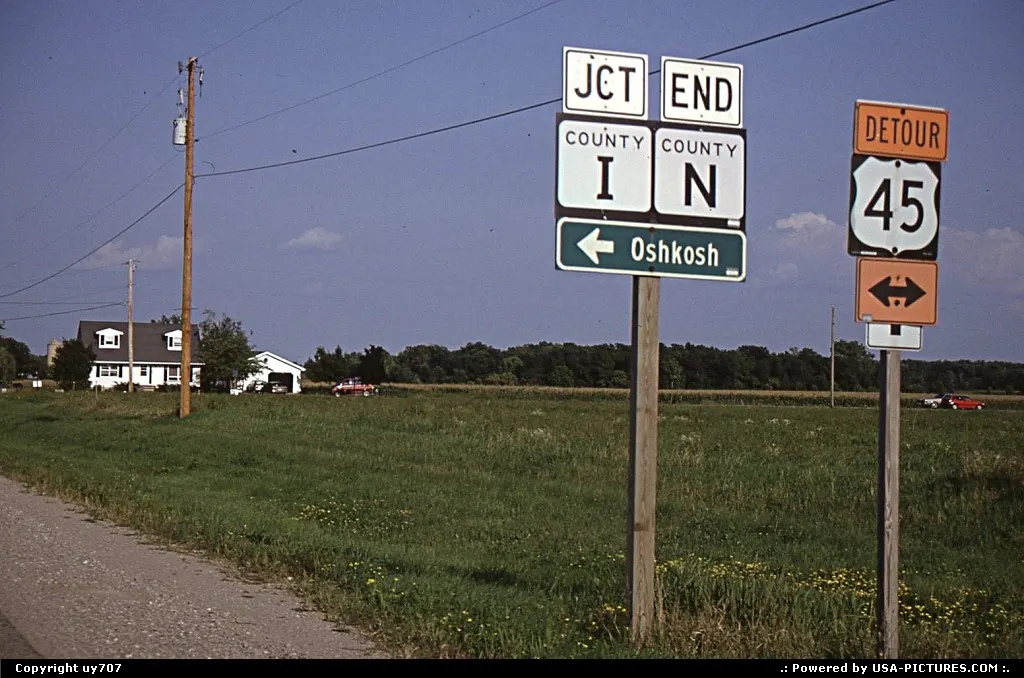 a cluster of some quintessentially North American road signs