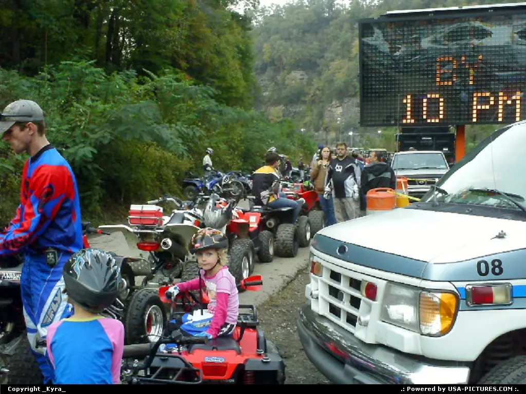 This was taken during a traffic jam for people just WALKING during the parade of Trail...