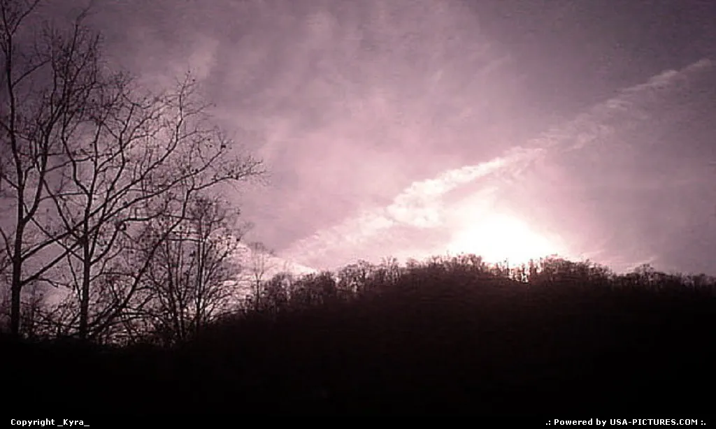 Oceana W-virginia sunset, rose tint, mountains, trees, pink, light, sky, clouds