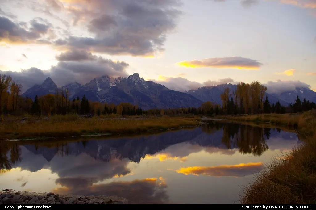Waiting for sunset at Schwabacher's landing Grand Teton Park.